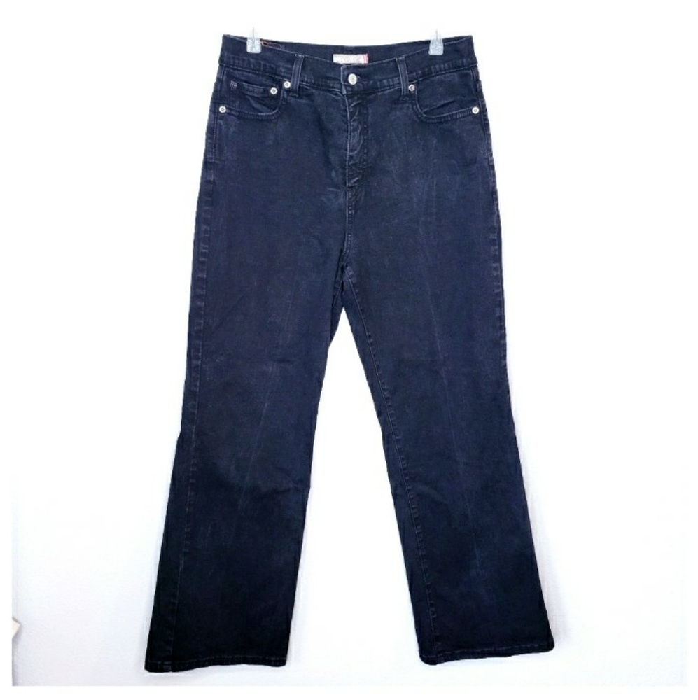 Levi's Black 512 Perfectly Slimming high waisted bootcut jeans Y2K Size 16S - Picture 1 of 9